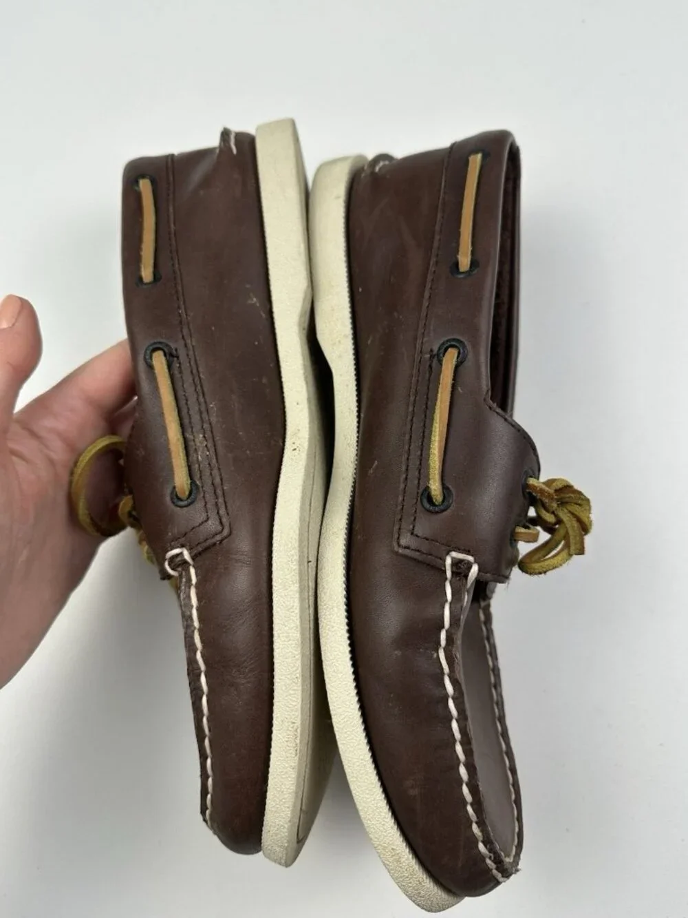 Sperry Men’s Authentic Original 2-Eye Boat Shoes Brown Leather US 9 M